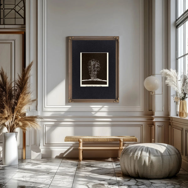 The Sun's Violent Breath 1892 Solar Prominence Study — Framed Wall Art Room View | Bella Frye