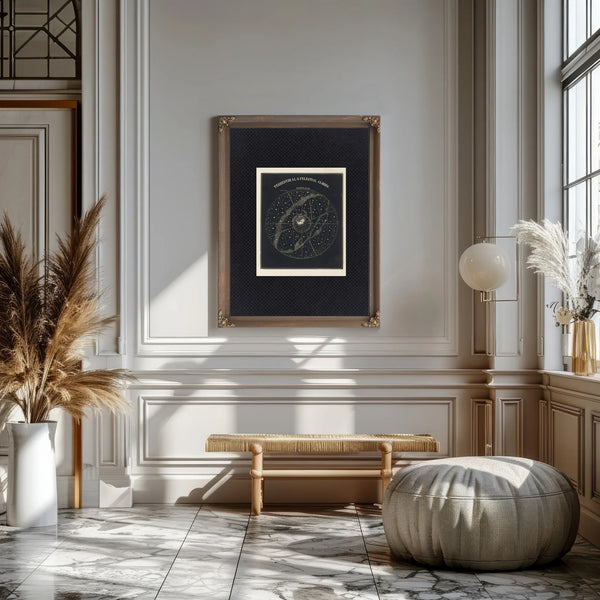 The Cosmic Mirror Smith's Celestial Sphere With Earth at Center — Framed Wall Art Room View | Bella Frye