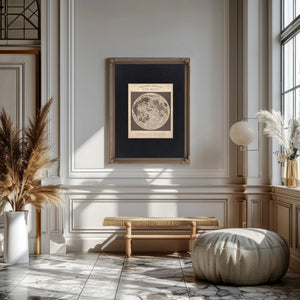 The Lunar Ruin — Victorian Selenography Print — Framed Wall Art Room View | Bella Frye