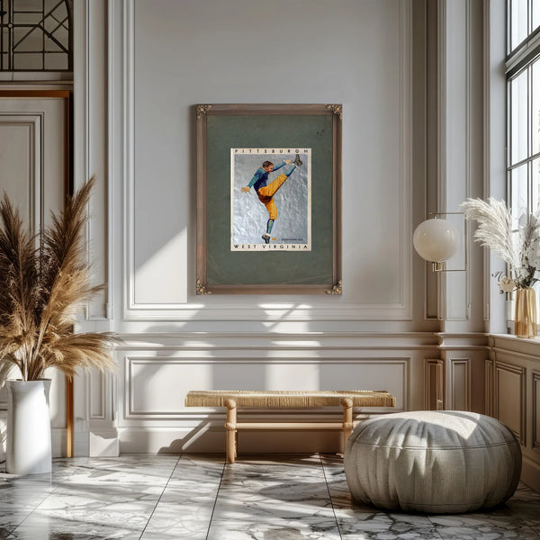 October 7 1933 Program for the Pitt Versus West Virginia Football Game — Framed Wall Art Room View | Bella Frye