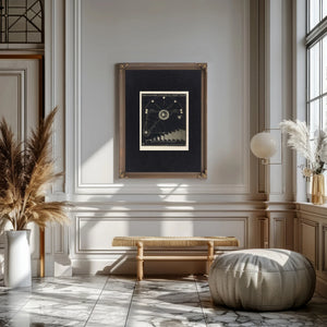 The Astronomer's Deception a Study in Celestial Illusions — Framed Wall Art Room View | Bella Frye