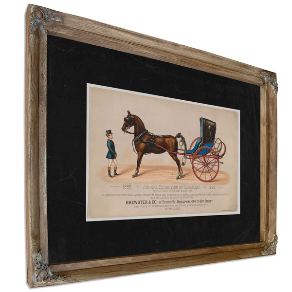Brewster Co Annual Exhibition of Carriages — Framed Wall Art Room View | Bella Frye