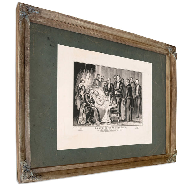 Death of General Zachary Taylor 185 — Verdigris Framed Canvas Print | Bella Frye