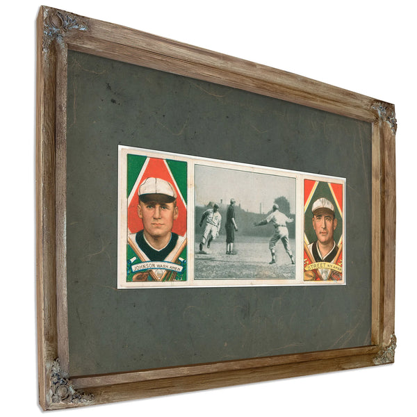 Walter Johnsonchas E Street Washington Nationals New York Highlanders Baseball — Verdigris Framed Canvas Print | Bella Frye