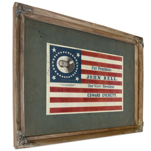 for President John Bell for Vice President Edward Everett 186 — Verdigris Framed Canvas Print | Bella Frye