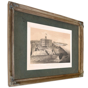 Fort Anderson Paducah Kentucky and the Camp of the 6th Illinois Cavalry Apri — Verdigris Framed Canvas Print | Bella Frye
