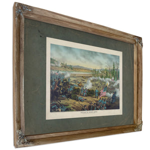Battle of Stone River Near Murfreesborough Tenndec 31 62 Jan 2 3 1863union G — Verdigris Framed Canvas Print | Bella Frye