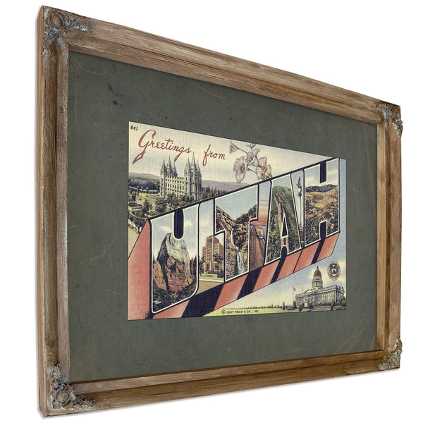 Utah — Verdigris Framed Canvas Print | Bella Frye