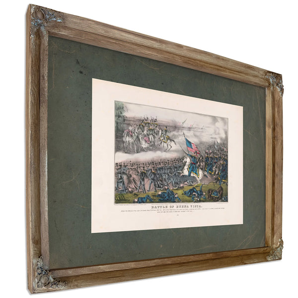 Battle of Buena Vista 19th Century — Verdigris Framed Canvas Print | Bella Frye