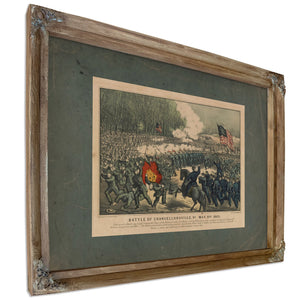 Battle of Chancellorsville Va May 3rd 1863 1863 — Verdigris Framed Canvas Print | Bella Frye
