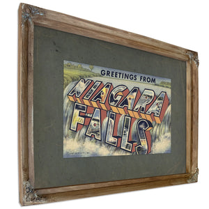New York Ni Agra Falls — Verdigris Framed Canvas Print | Bella Frye