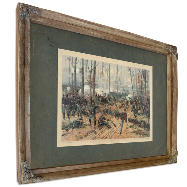 Battle of Shiloh 1888 — Verdigris Framed Canvas Print | Bella Frye