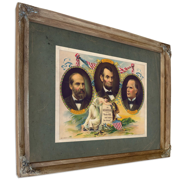 in Memoriam Gods Will Not Ours Be Done 191 — Verdigris Framed Canvas Print | Bella Frye