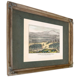 Flight of the Mexican Army at the Battle of Buena Vista Feb 23 1847 1847 — Verdigris Framed Canvas Print | Bella Frye