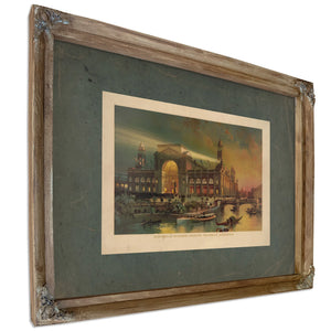 Electrical Building Worlds Columbian Exposition 1892 — Verdigris Framed Canvas Print | Bella Frye
