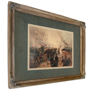 Kearsarce and Alabama 1887 — Verdigris Framed Canvas Print | Bella Frye