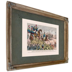 General Taylor at the Battle of Buena Vista 1847 — Verdigris Framed Canvas Print | Bella Frye
