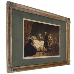 Life of George Washington the Christian Death 1853 — Verdigris Framed Canvas Print | Bella Frye