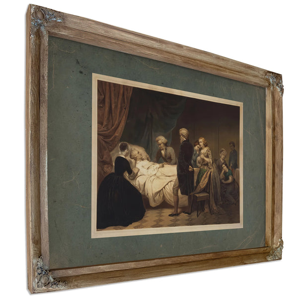 Life of George Washington the Christian Death 1853 — Verdigris Framed Canvas Print | Bella Frye