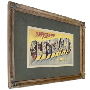 Ohio Cleveland — Verdigris Framed Canvas Print | Bella Frye