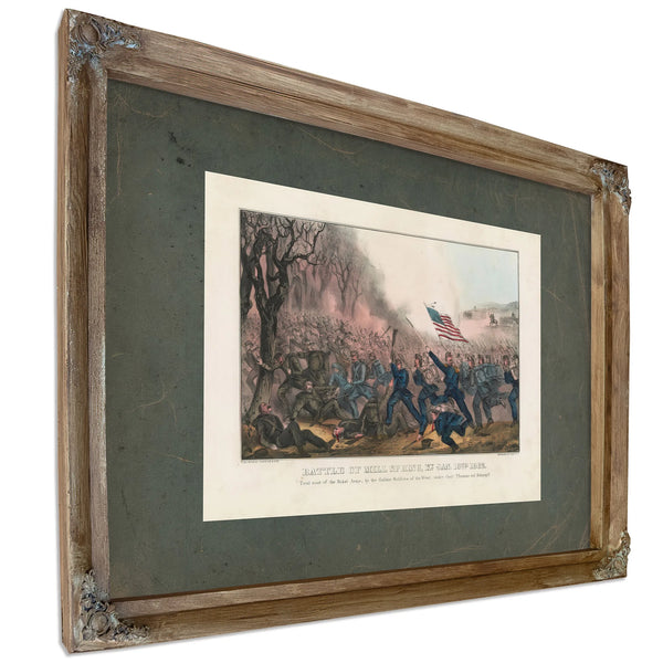 Battle of Mill Spring Ky Jan 19th 1862 1862 — Verdigris Framed Canvas Print | Bella Frye