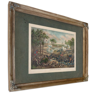 Battle of Cold Harbor 1888 — Verdigris Framed Canvas Print | Bella Frye