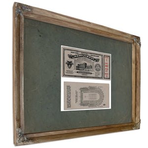 Ticket to the 1926 Army Navy Game 2 6438a1 2_1 — Verdigris Framed Canvas Print | Bella Frye