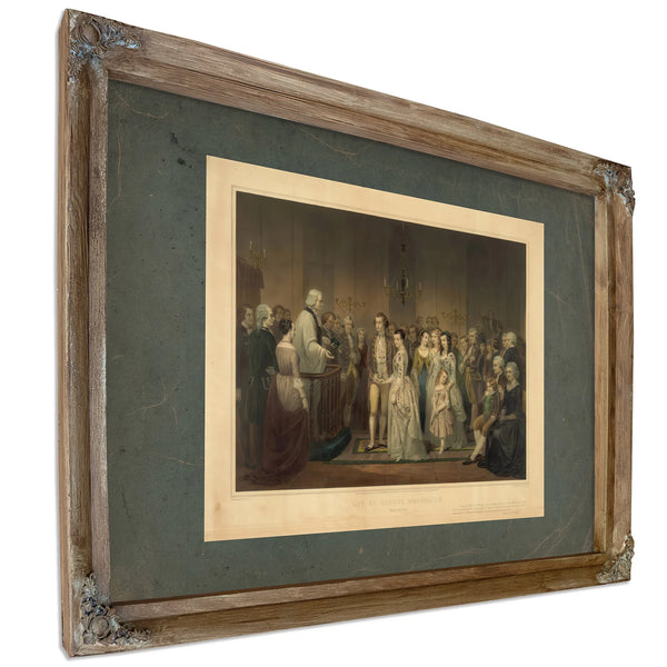 Life of George Washingtonthe Citizen 1854 — Verdigris Framed Canvas Print | Bella Frye