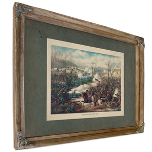 Battle of Pea Ridge Arkansas 1889 — Verdigris Framed Canvas Print | Bella Frye