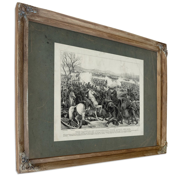 Battle of Pittsburgh Tenn April 7th 1862 1862 — Verdigris Framed Canvas Print | Bella Frye