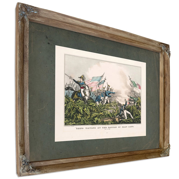 General Taylor at the Battle of Palo Alto May 8th 1846 1846 — Verdigris Framed Canvas Print | Bella Frye