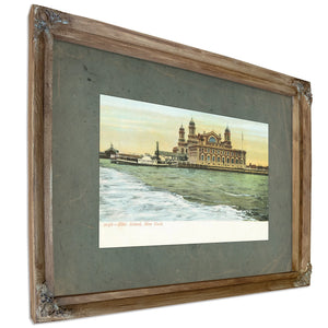 The Gateway of Forgotten Names — Verdigris Framed Canvas Print | Bella Frye