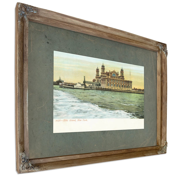 The Gateway of Forgotten Names — Verdigris Framed Canvas Print | Bella Frye