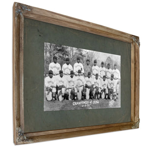 Pittsburgh Crawfords 71e1d4 — Verdigris Framed Canvas Print | Bella Frye
