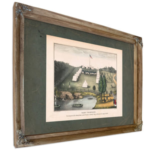 Camp Thompson Encampment of the Springfield Light Guard 19th Century — Verdigris Framed Canvas Print | Bella Frye