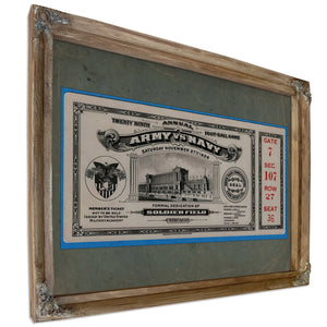 Ticket to the 1926 Army Navy Game 2 Front — Verdigris Framed Canvas Print | Bella Frye