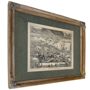 Galvestons Awful Calamity Gulf Tidal Wave September 8th 19 19 — Verdigris Framed Canvas Print | Bella Frye