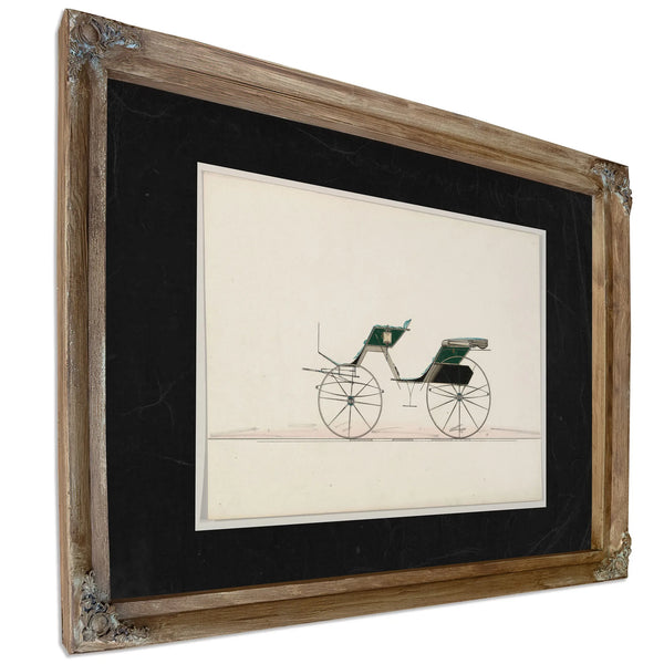 Design for Phaeton (unnumbered) — Verdigris Framed Canvas Print | Bella Frye
