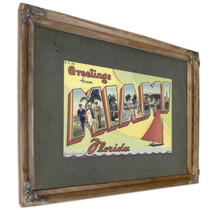 Florida Miami — Verdigris Framed Canvas Print | Bella Frye