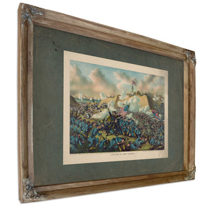 Capture of Fort Fisher 189 — Verdigris Framed Canvas Print | Bella Frye