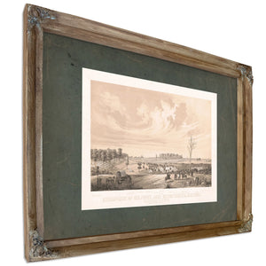 Encampment of Gen Popes Army Before Corinth May 1862 1862 — Verdigris Framed Canvas Print | Bella Frye