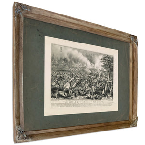 Battle of Fair Oaks Va May 31st 1862 1862 — Verdigris Framed Canvas Print | Bella Frye