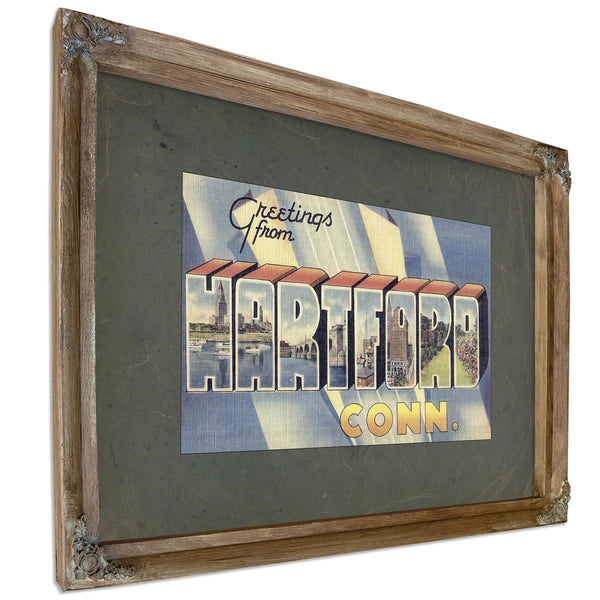 Connecticut Hartford — Verdigris Framed Canvas Print | Bella Frye
