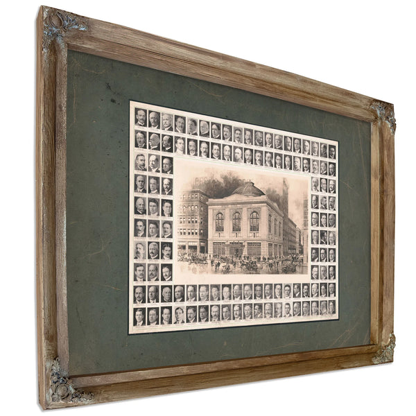 Boston Stock Exchange 191 — Verdigris Framed Canvas Print | Bella Frye