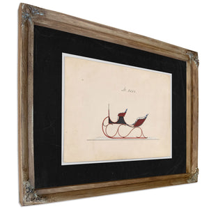 Design for Victoria Sleigh No 3551 — Verdigris Framed Canvas Print | Bella Frye