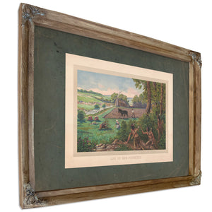 Life of Our Pioneers 1915 — Verdigris Framed Canvas Print | Bella Frye