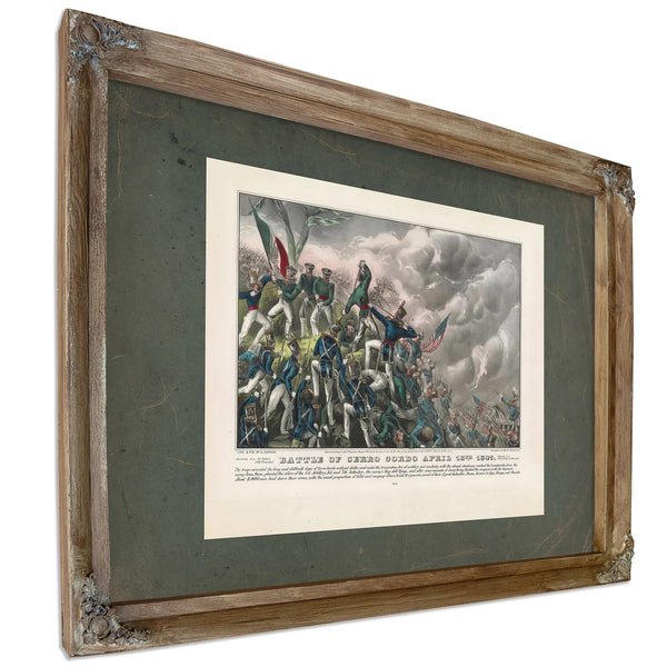 Battle of Cerro Cordo April 18th 1847 1847 — Verdigris Framed Canvas Print | Bella Frye