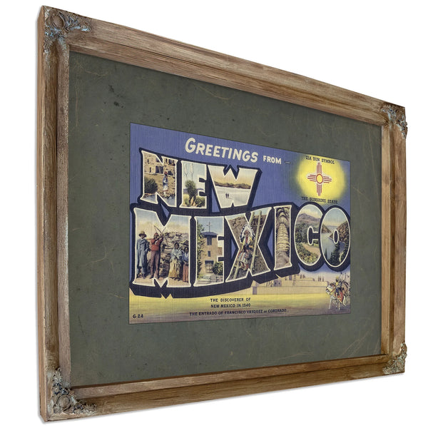 New Mexico — Verdigris Framed Canvas Print | Bella Frye