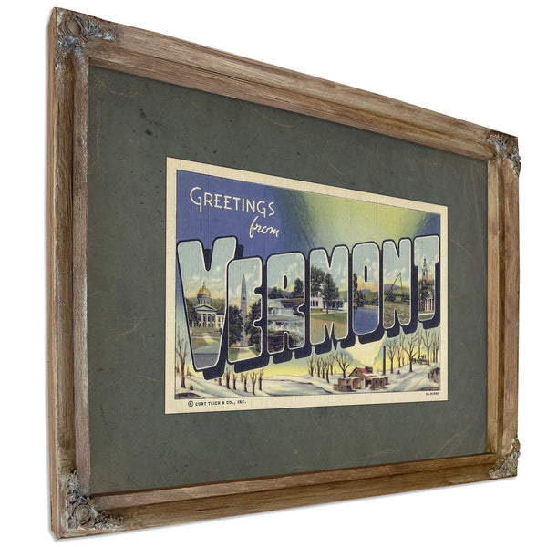 Vermont — Verdigris Framed Canvas Print | Bella Frye