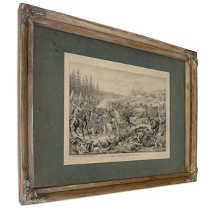 Capture Death of Sitting Bull 1891 — Verdigris Framed Canvas Print | Bella Frye